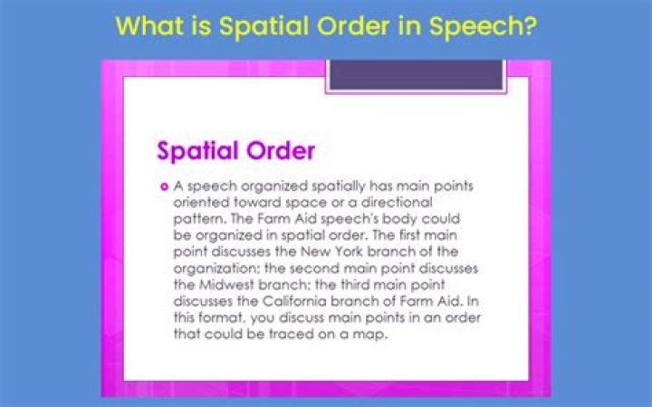 What is a spatial order sentence?
