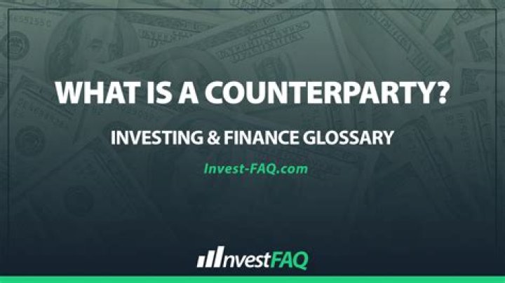 What is a swap counterparty?