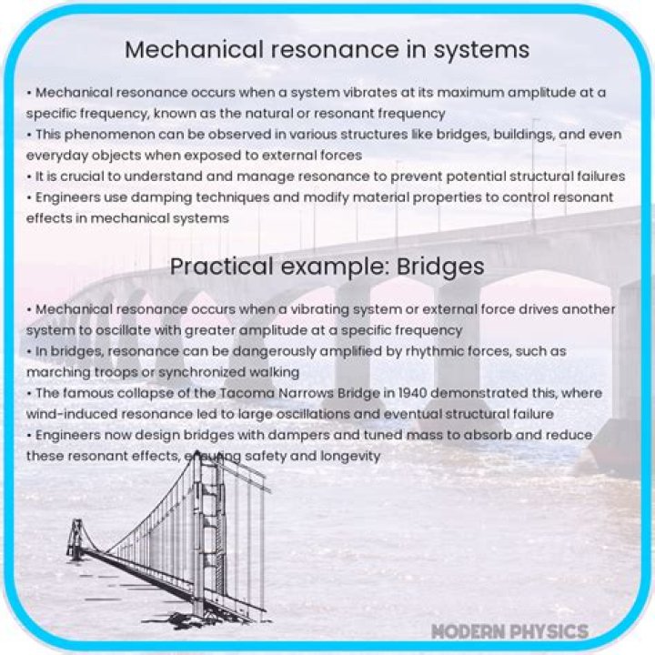 What is an example of mechanical resonance?