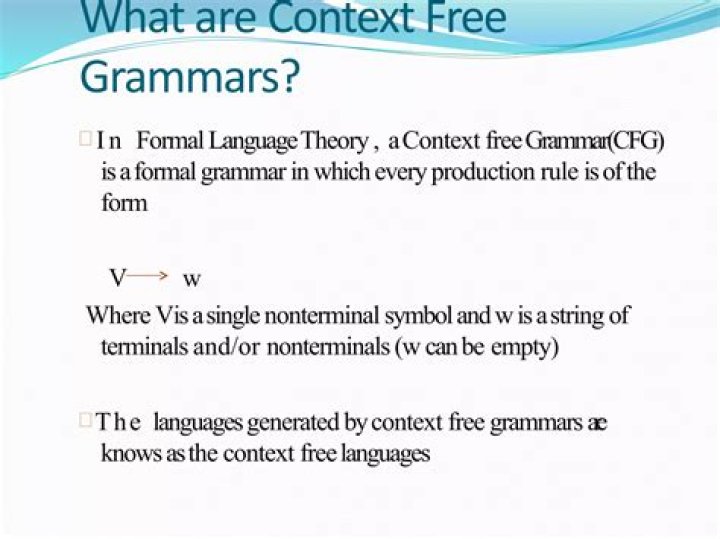 What is context-free grammar explain with example?
