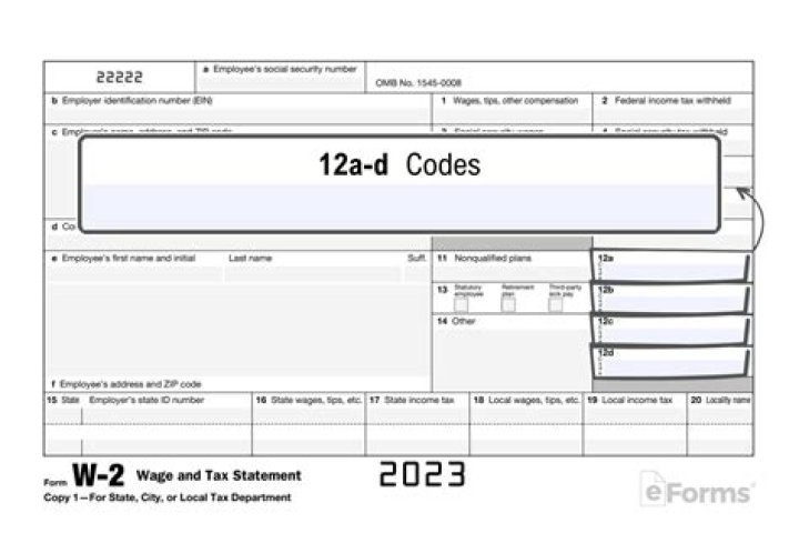 What is D 20 code on w2?