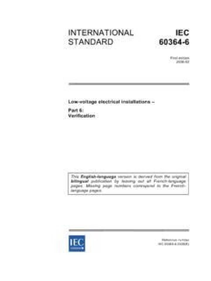 What is IEC 60364-6?