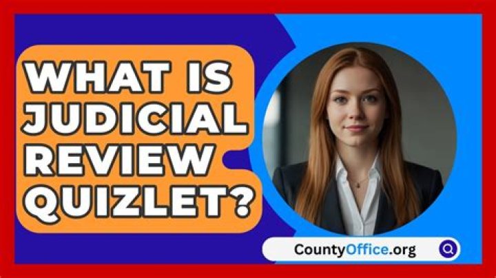 What is judicial review quizlet?