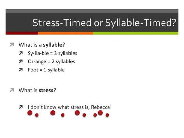 What is stress timed rhythm?
