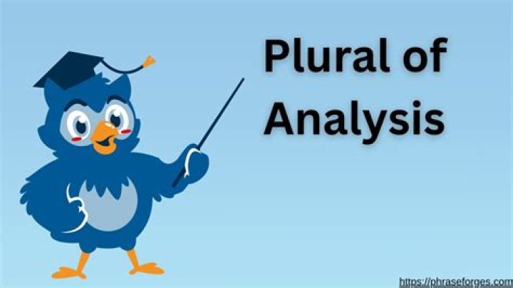 What is the correct plural of analysis?