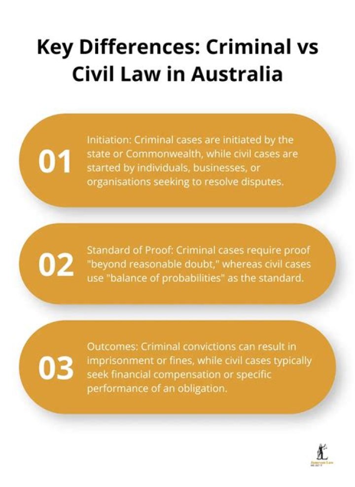 What is the difference between criminal and civil cases?