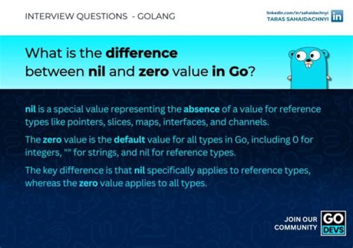 What is the difference between nil and zero?
