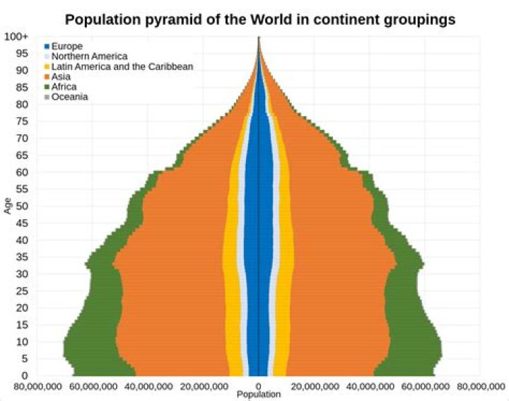 What is the population pyramid in the UK?