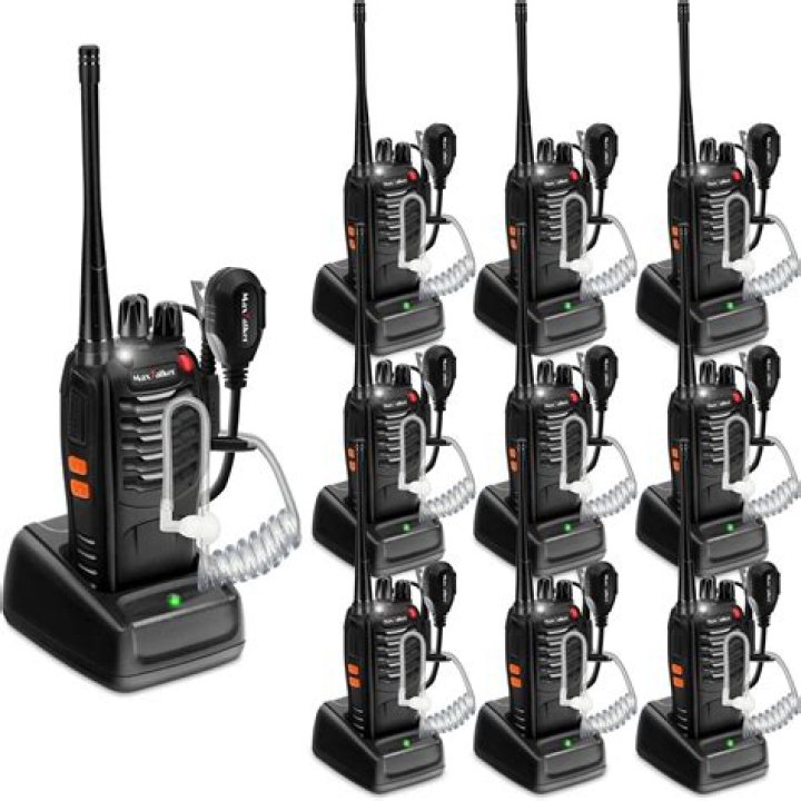 What is the range for Audiovox walkie talkies?