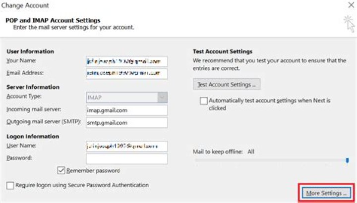 What is the SMTP settings for Webmail?