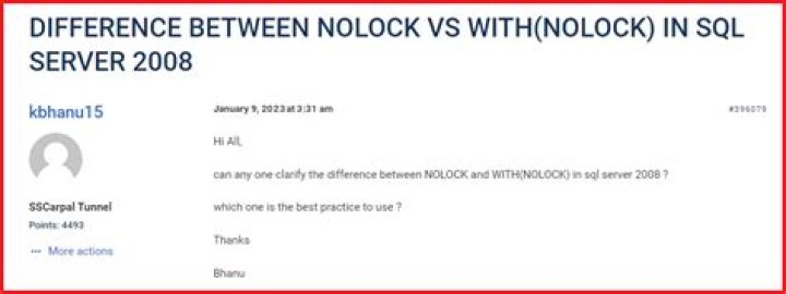 What is with Nolock in SQL?