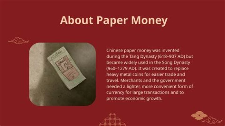 When was modern paper money invented?
