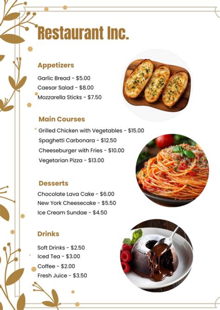 Where can I find professional restaurant menu templates?