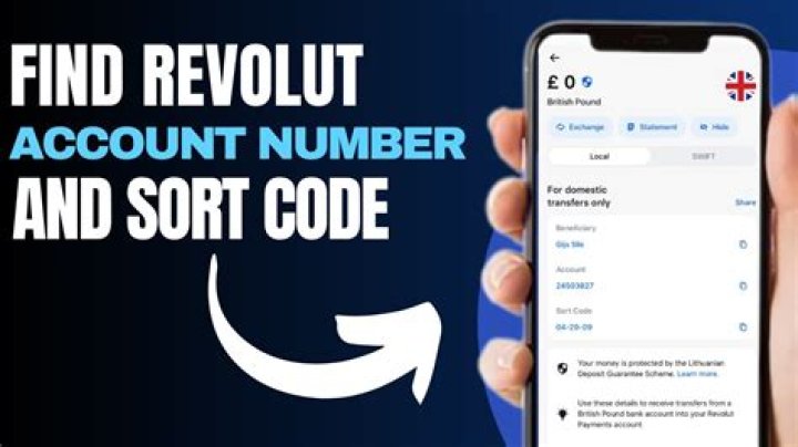 Where is my account number and sort code?