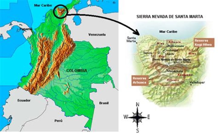 Where is the Sierra Nevada Colombia?