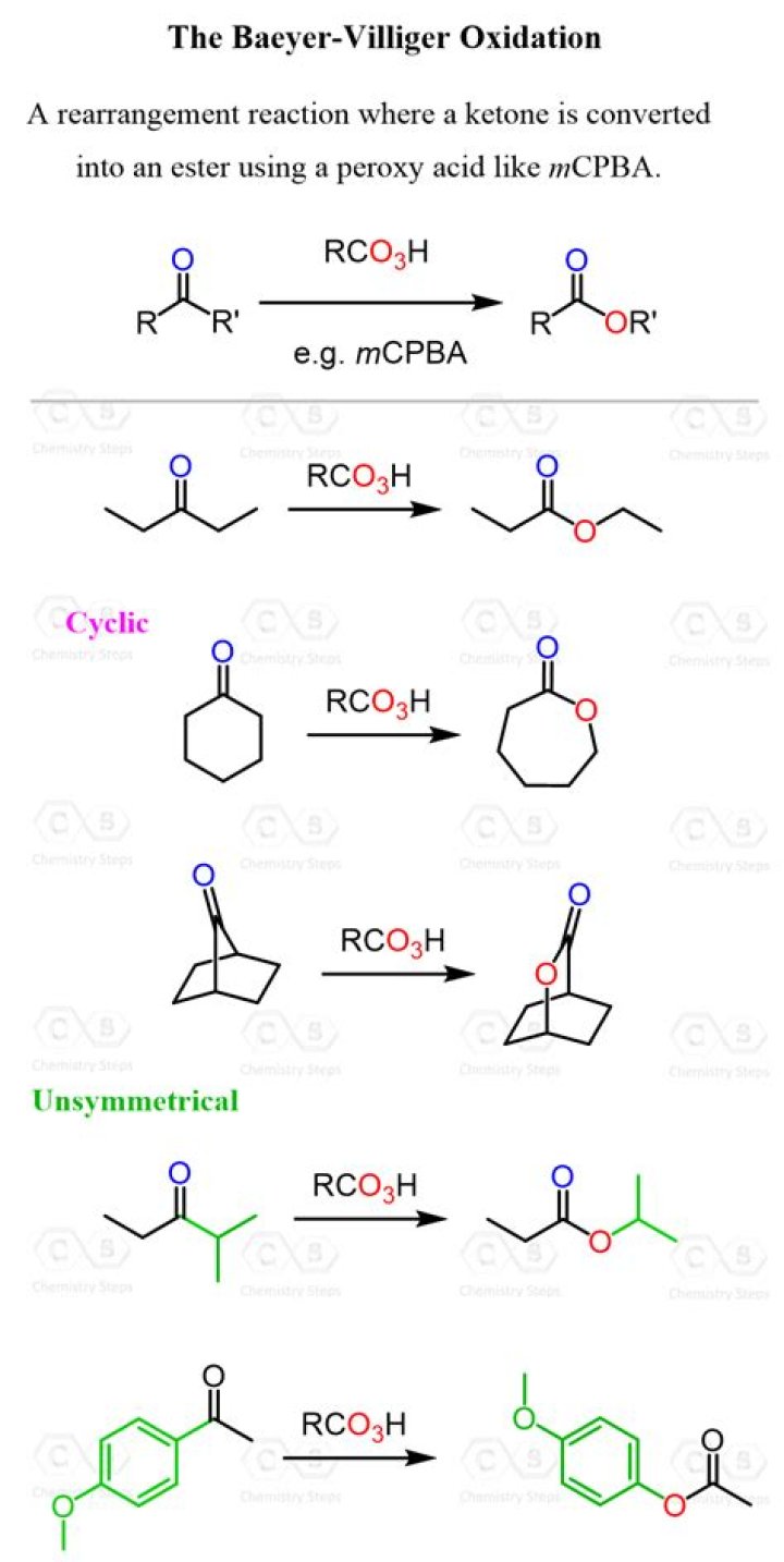 Which group migrates in Baeyer Villiger Oxidation?