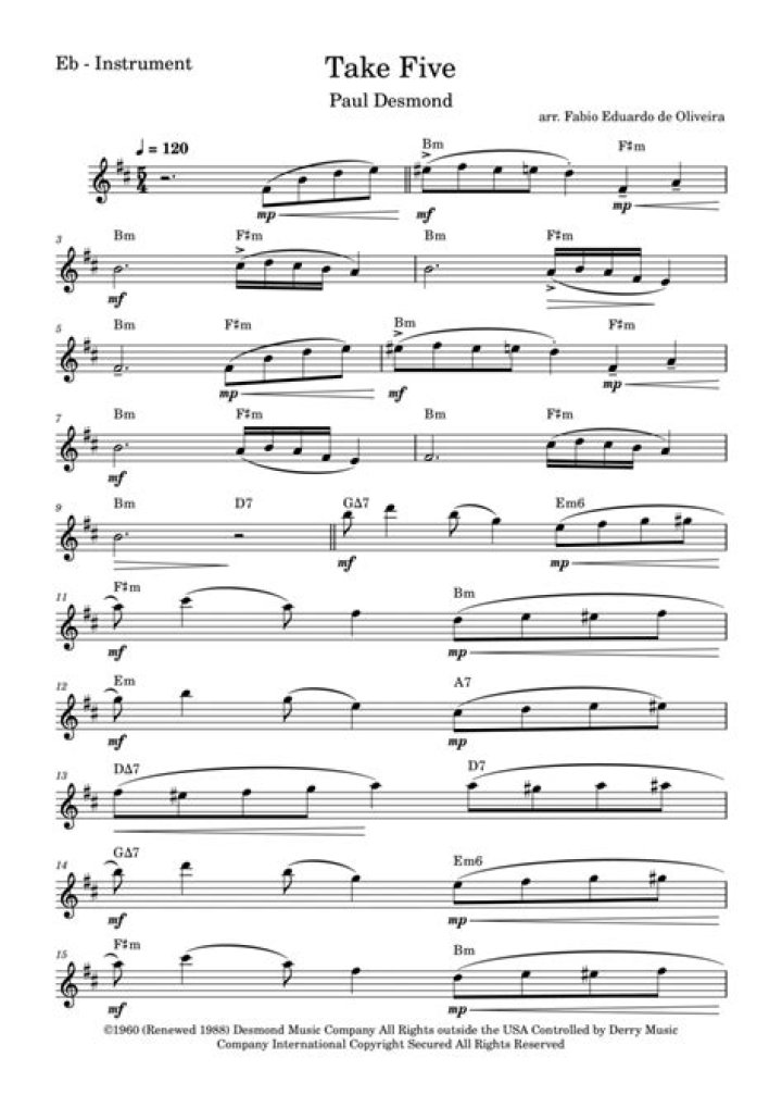 Who played saxophone in Take Five?