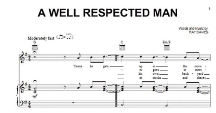 Who wrote the song well respected man?