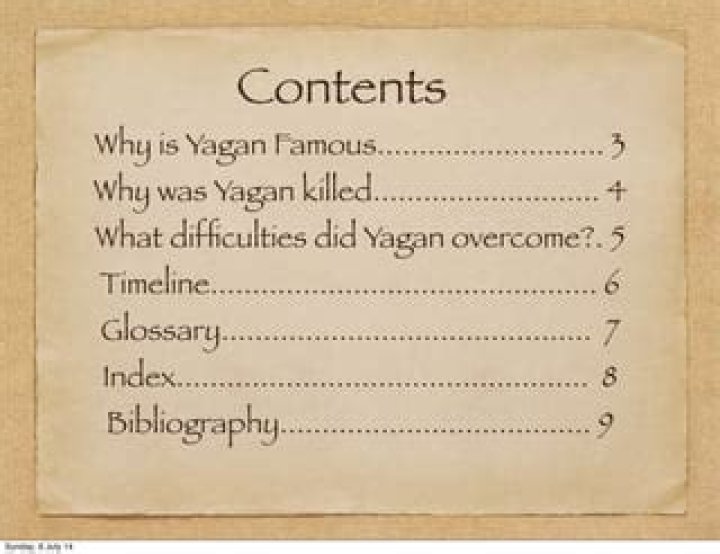 Why is Yagan famous?